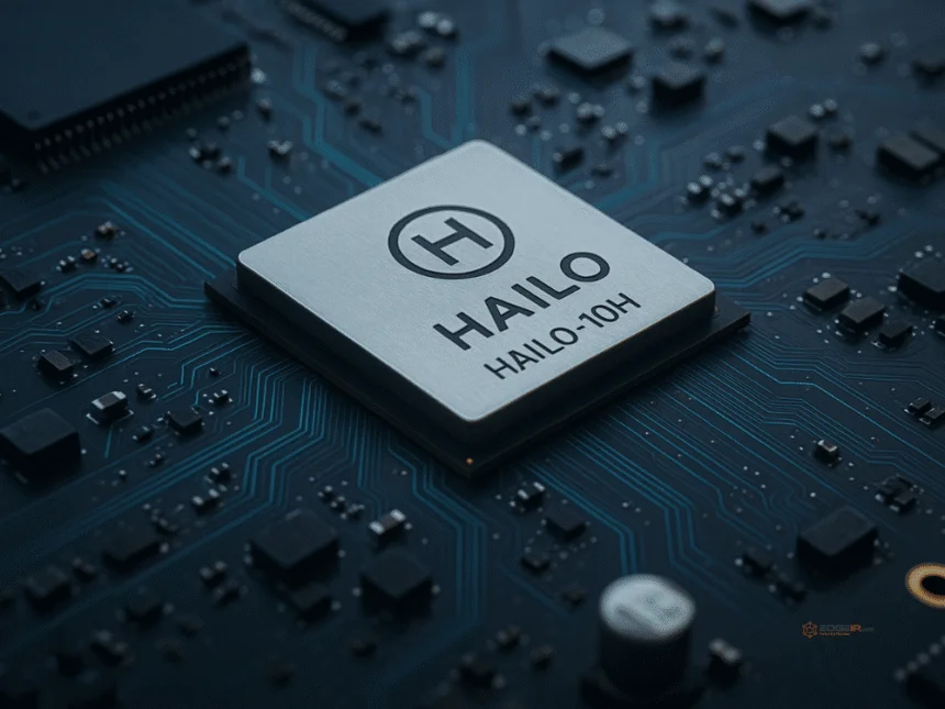 Edge AI processor mounted on a circuit board